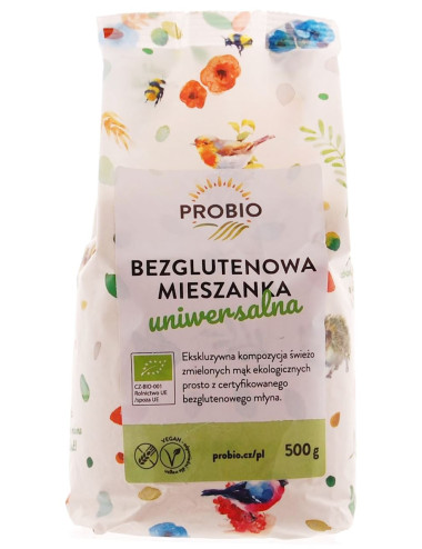 MIESZANKA DO WYPIEKU UNIWERSALNA BEZGLUTENOWA BIO 500 g - PROBIO