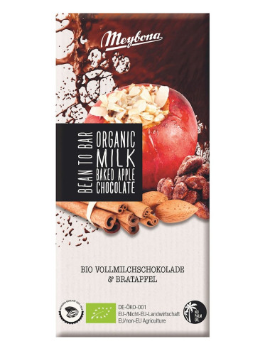 CZEKOLADA MLECZNA "PIECZONE JABŁKO" BIO 100 g - MEYBONA (PRODUKT SEZONOWY)