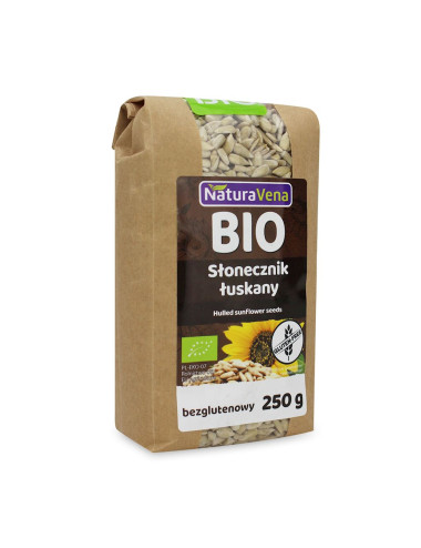 SŁONECZNIK ŁUSKANY BEZGLUTENOWY BIO 250 g - NATURAVENA