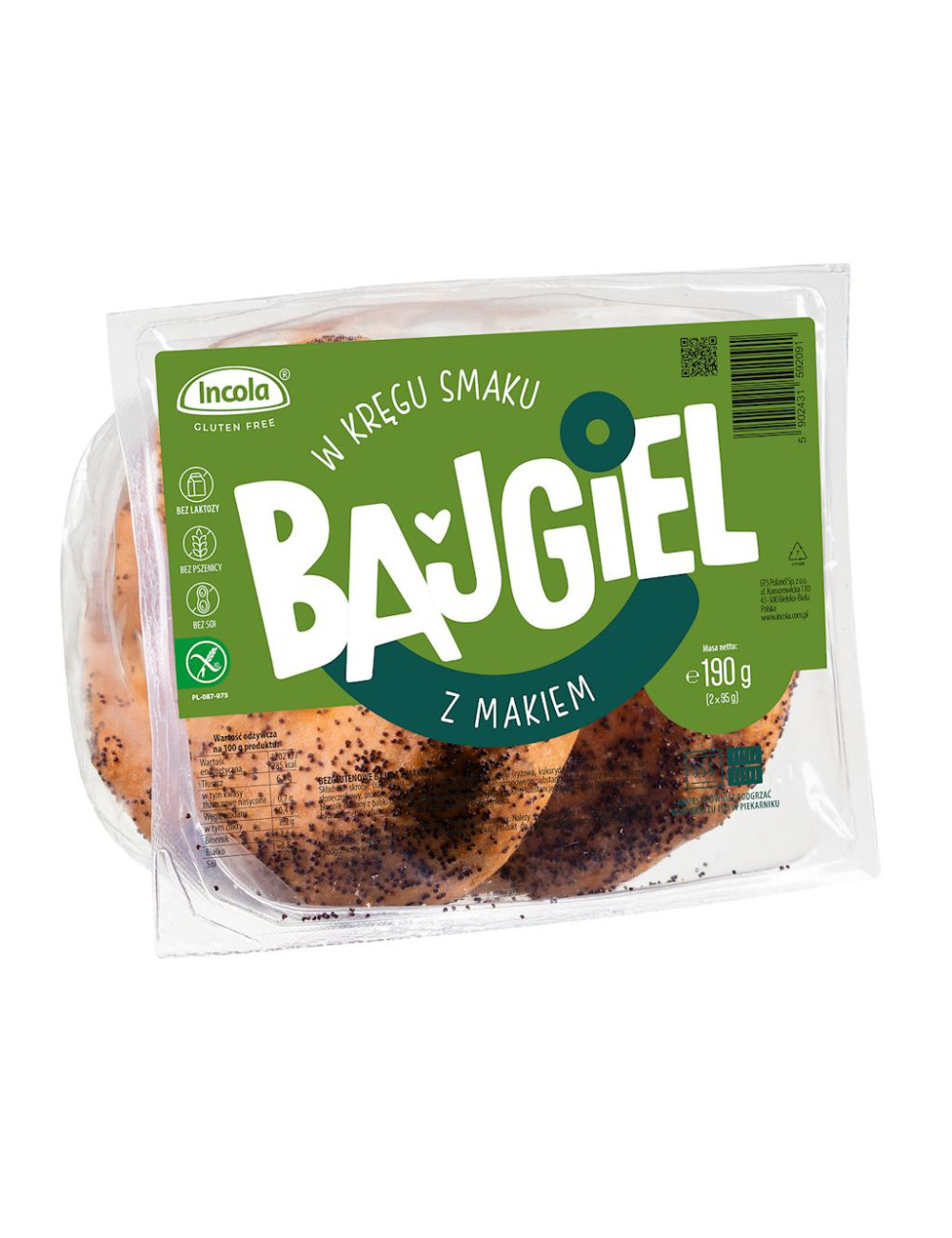 BAJGLE Z MAKIEM BEZGLUTENOWE (2 szt.) 190 g - INCOLA