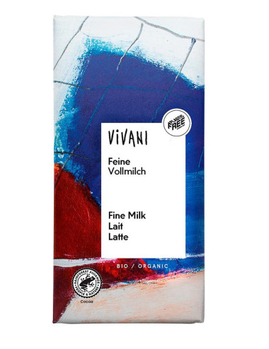 CZEKOLADA MLECZNA BIO 80 g - VIVANI